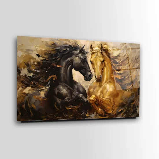 Siyah & Gold At Ocak Arkası Cam Koruyucu