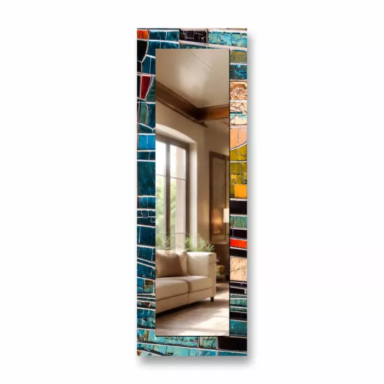 Desenli Dikey Panoramik Ayna