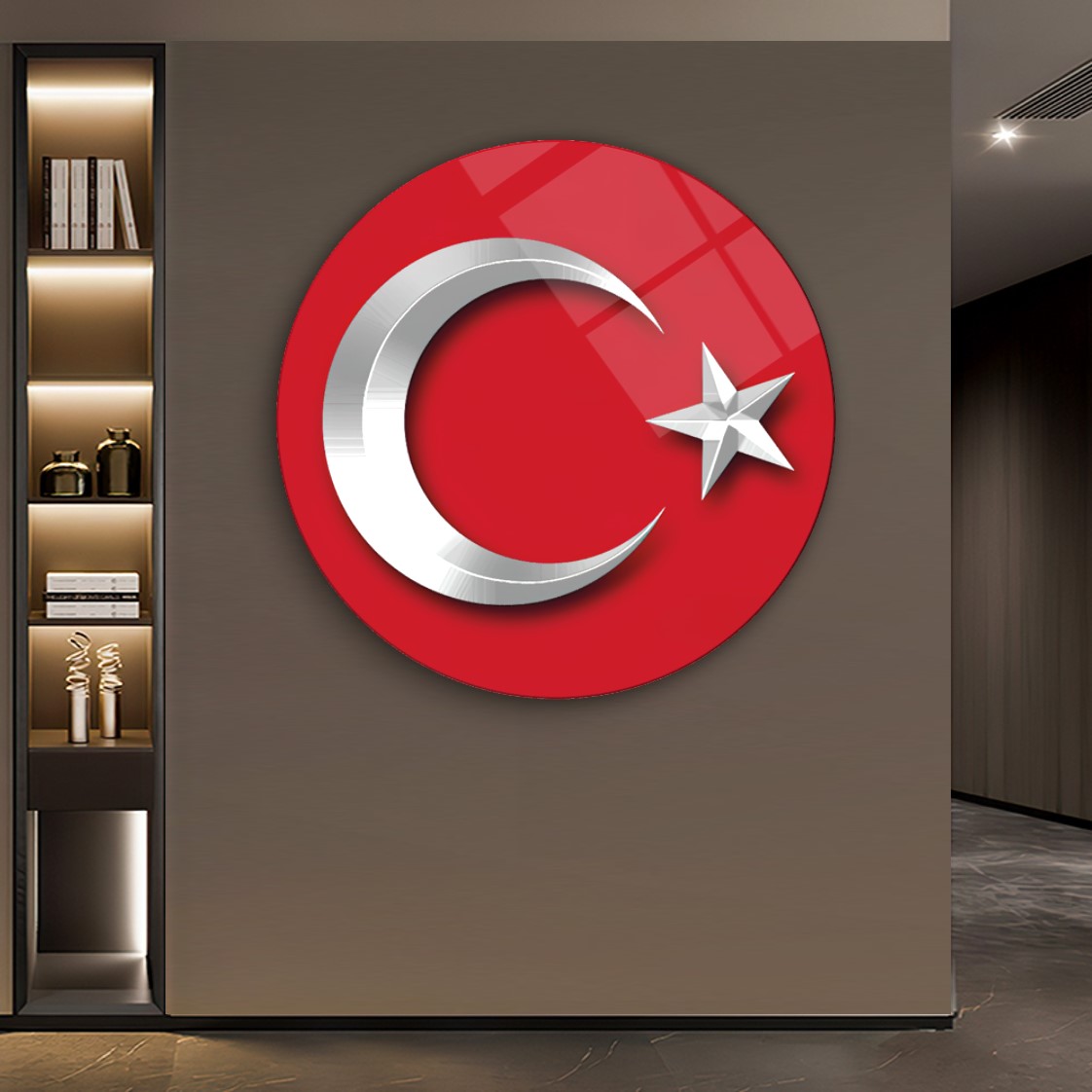 Bayrak Yuvarlak Cam Tablo