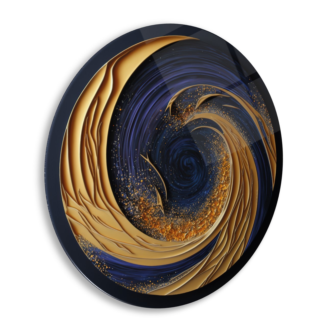 Soyut Yuvarlak Cam Tablo