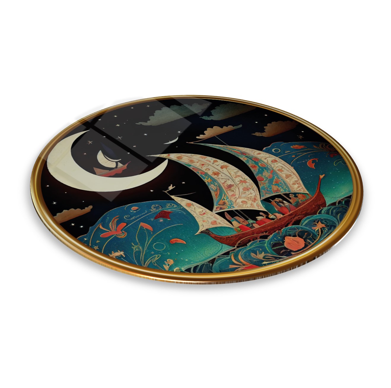 Minyatür Yuvarlak Cam Tablo