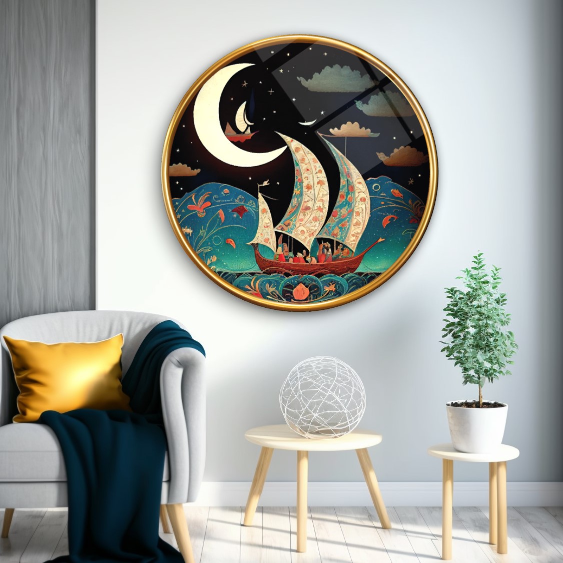 Minyatür Yuvarlak Cam Tablo