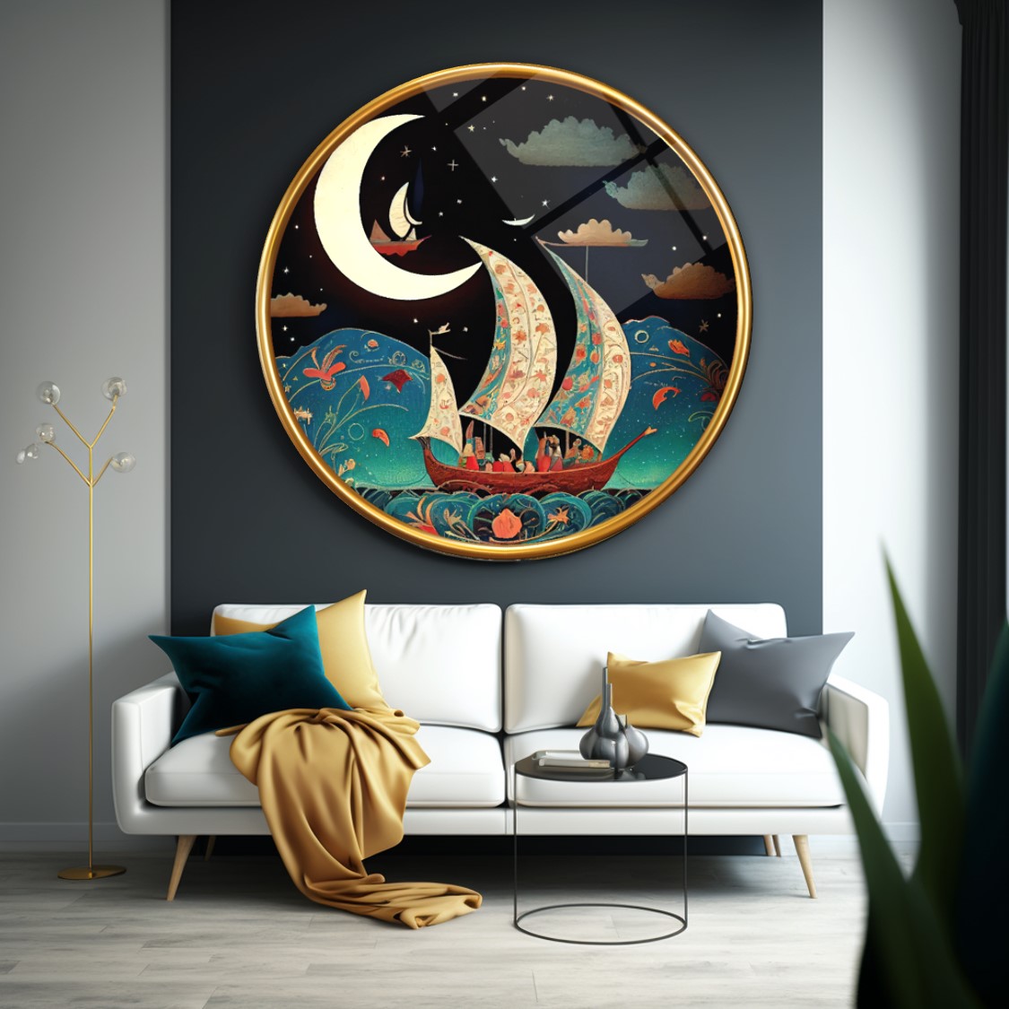 Minyatür Yuvarlak Cam Tablo