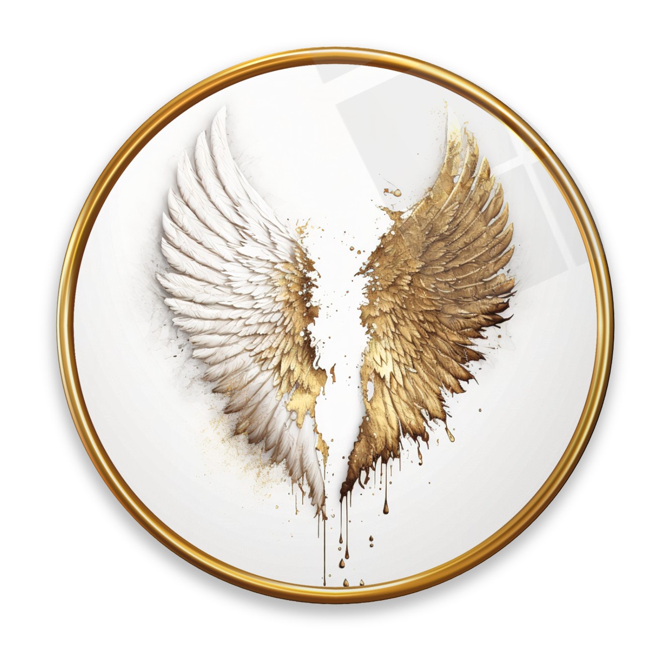 Kanat Yuvarlak Cam Tablo