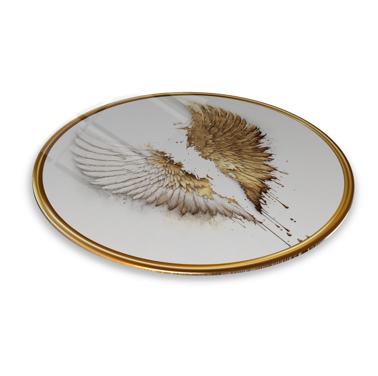 Kanat Yuvarlak Cam Tablo