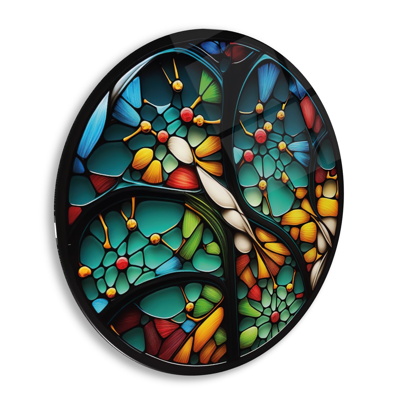 Vitray Yuvarlak Cam Tablo