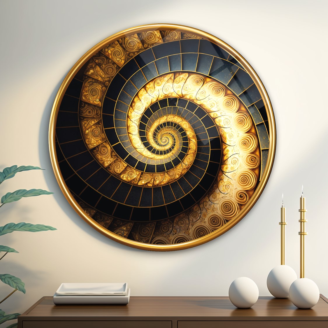 Merdiven Yuvarlak Cam Tablo