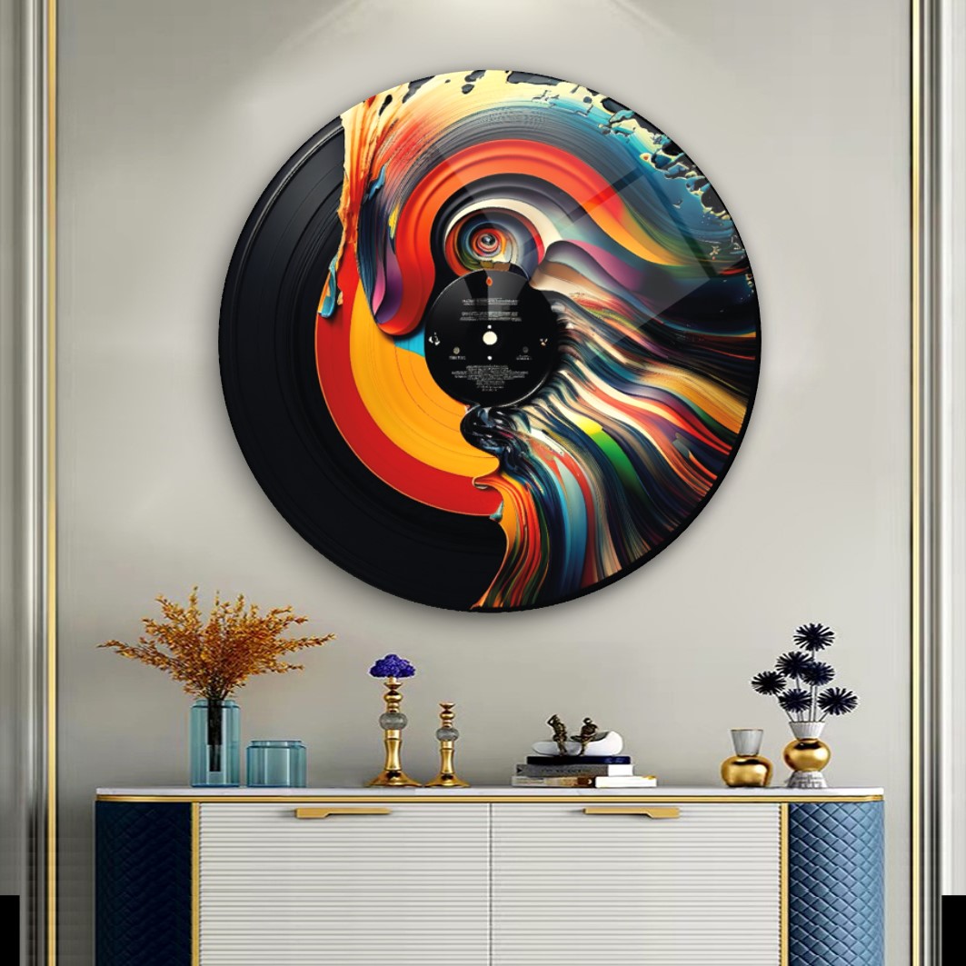 Plak Yuvarlak Cam Tablo