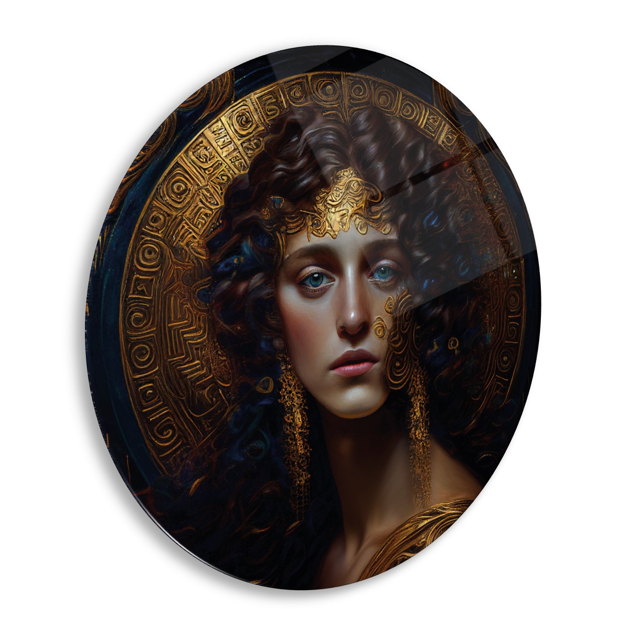 Kadın Yuvarlak Cam Tablo