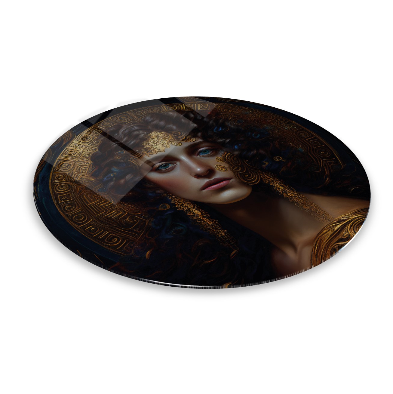 Kadın Yuvarlak Cam Tablo
