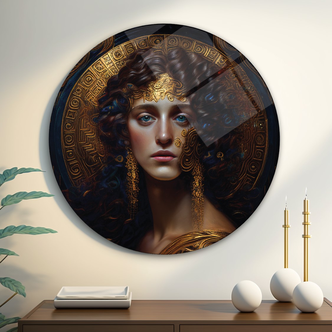 Kadın Yuvarlak Cam Tablo