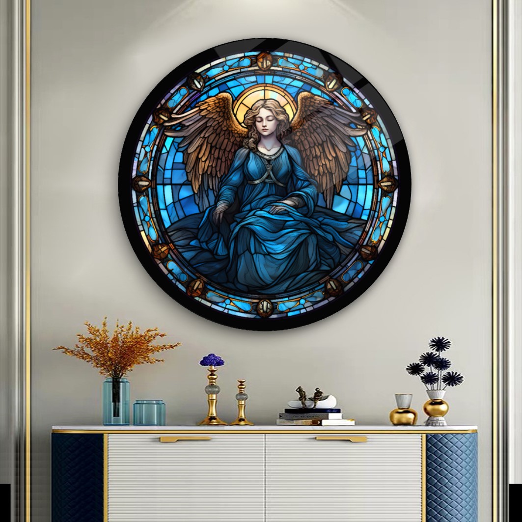 Melek Yuvarlak Cam Tablo