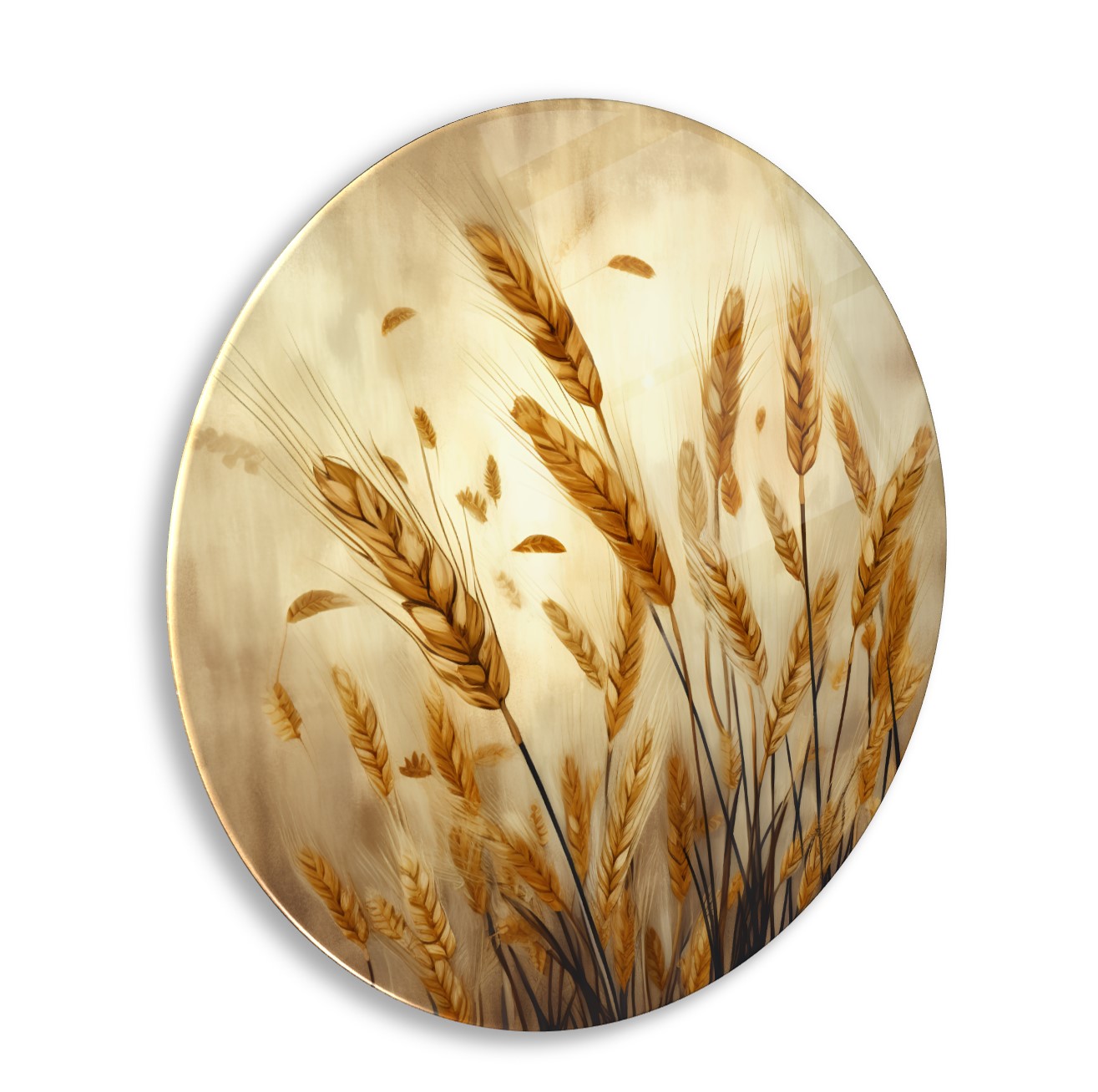 Buğday Başakları Cam Tablo