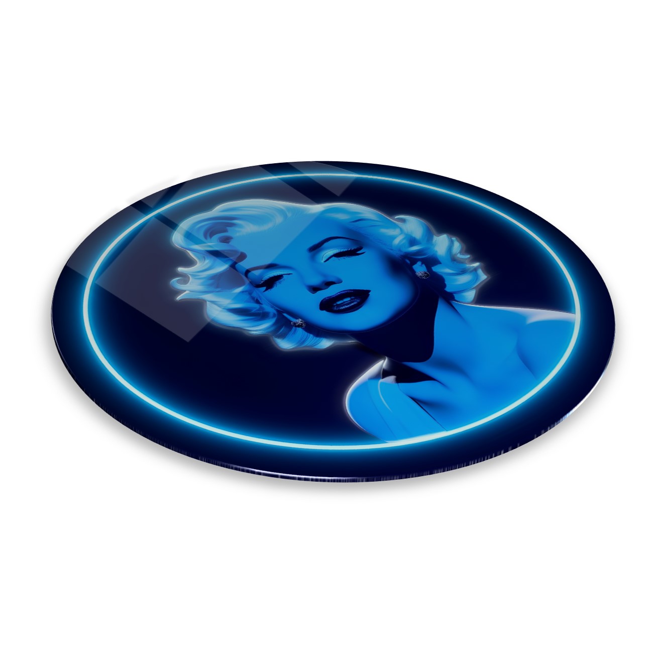 Neon Görünümlü Marilyn Monroe Cam Tablo